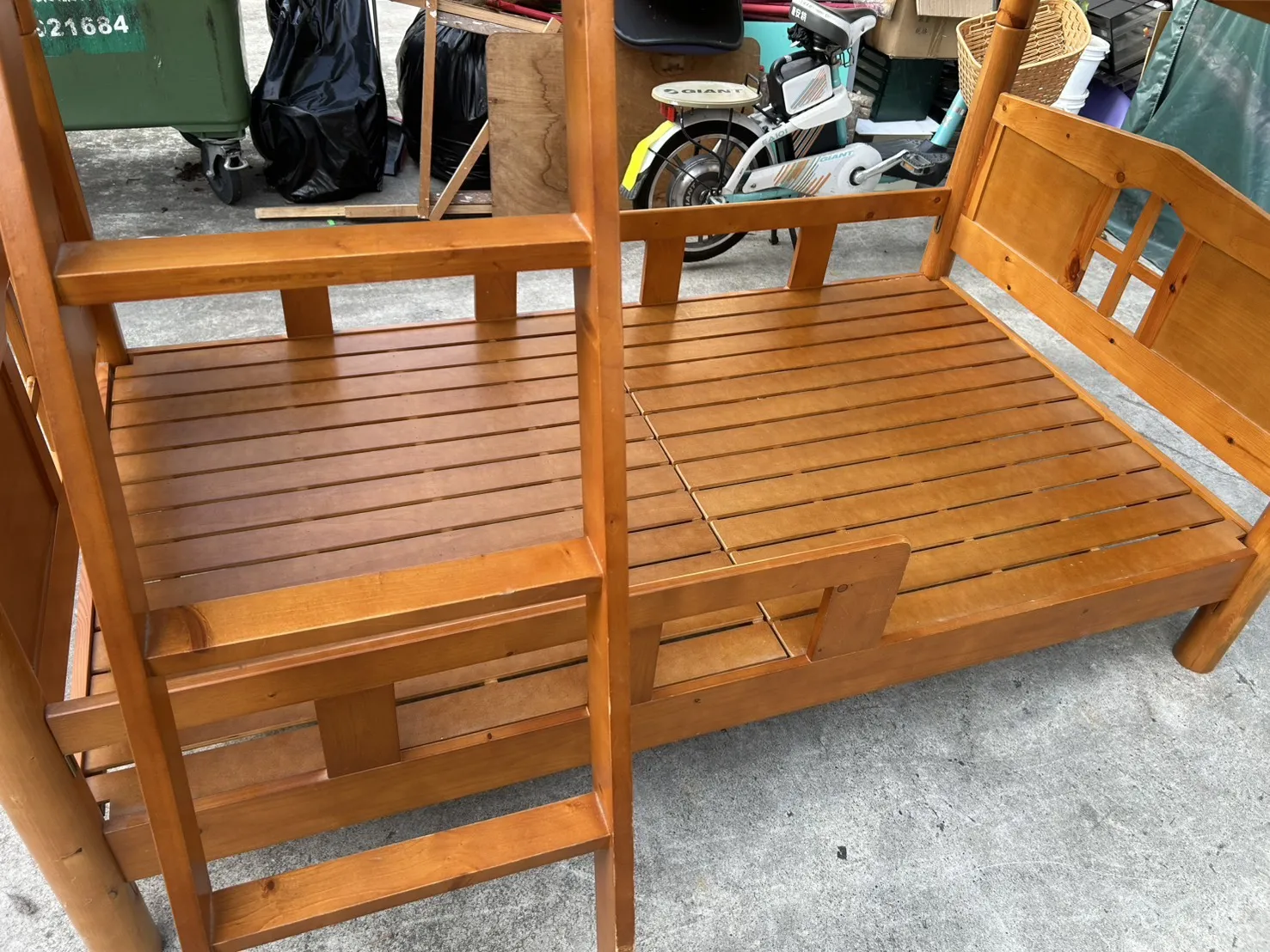 實木3.5呎上下舖＄6800