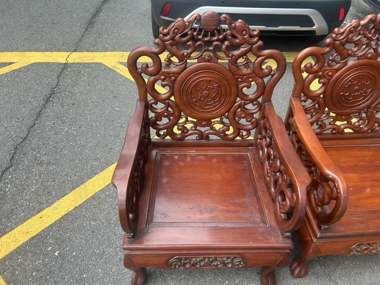 花梨木龍椅 六件組＄28000