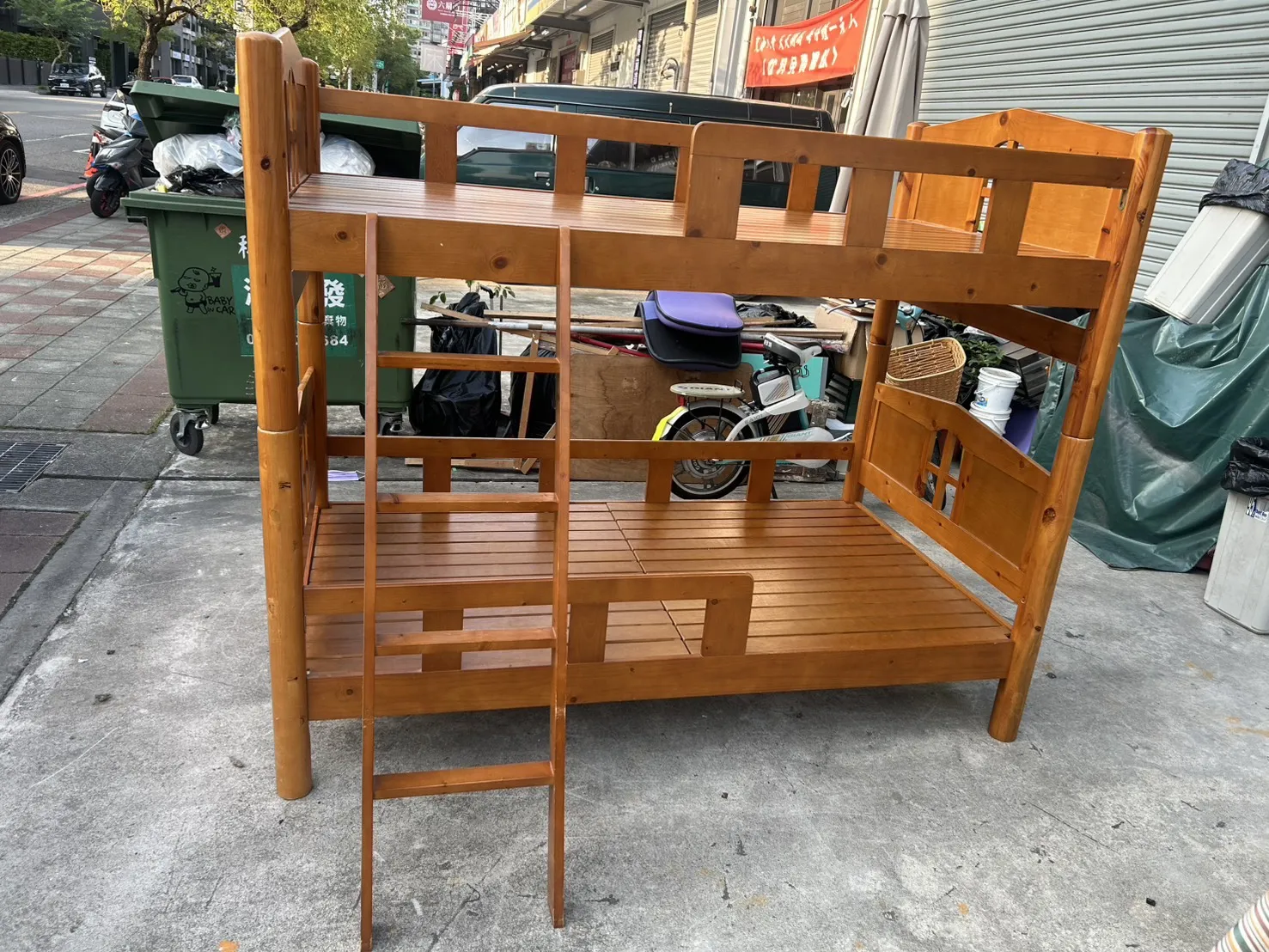 實木3.5呎上下舖＄6800