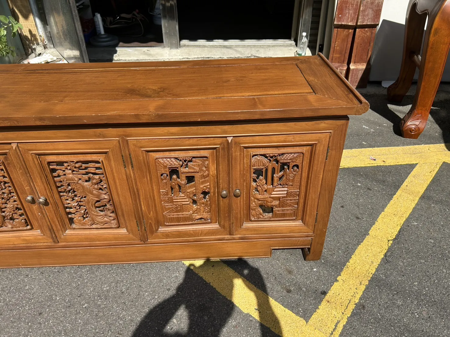 柚木電視櫃＄12800