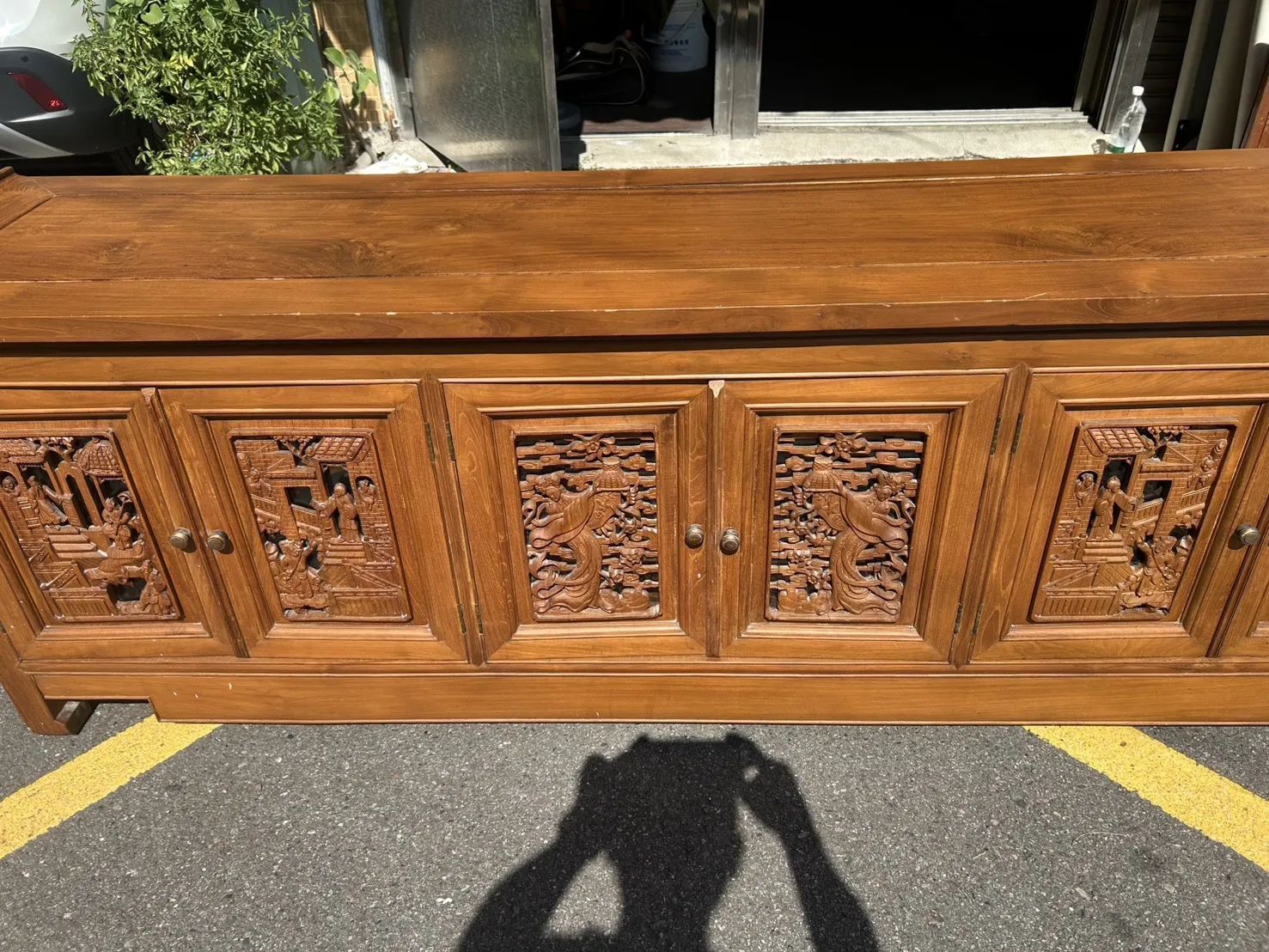 柚木電視櫃＄12800