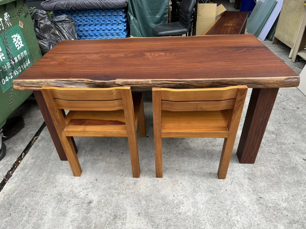 原木餐桌椅＄16800