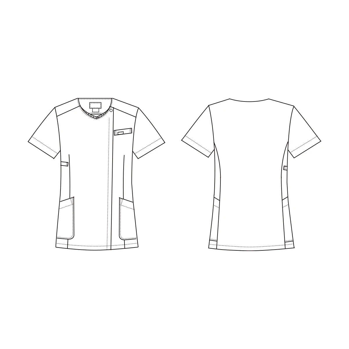 花語系 拉錬式刷手服 7034SC 