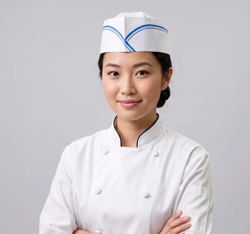 日式廚師帽 船形帽(低)  紙帽 100入