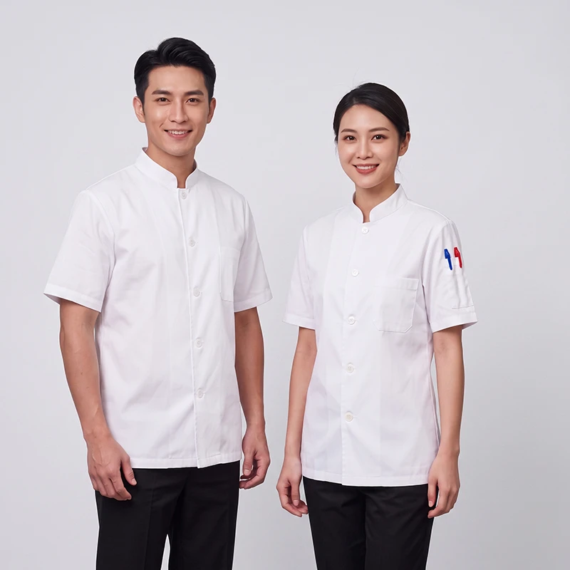 廚師服-單排扣 短袖 薄款