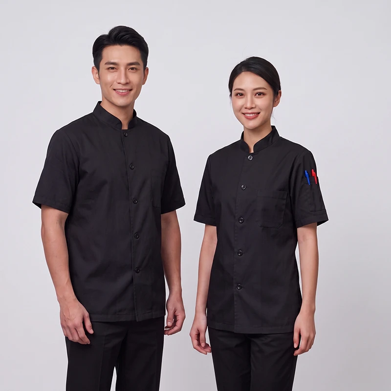 廚師服-單排扣 透氣機能網布