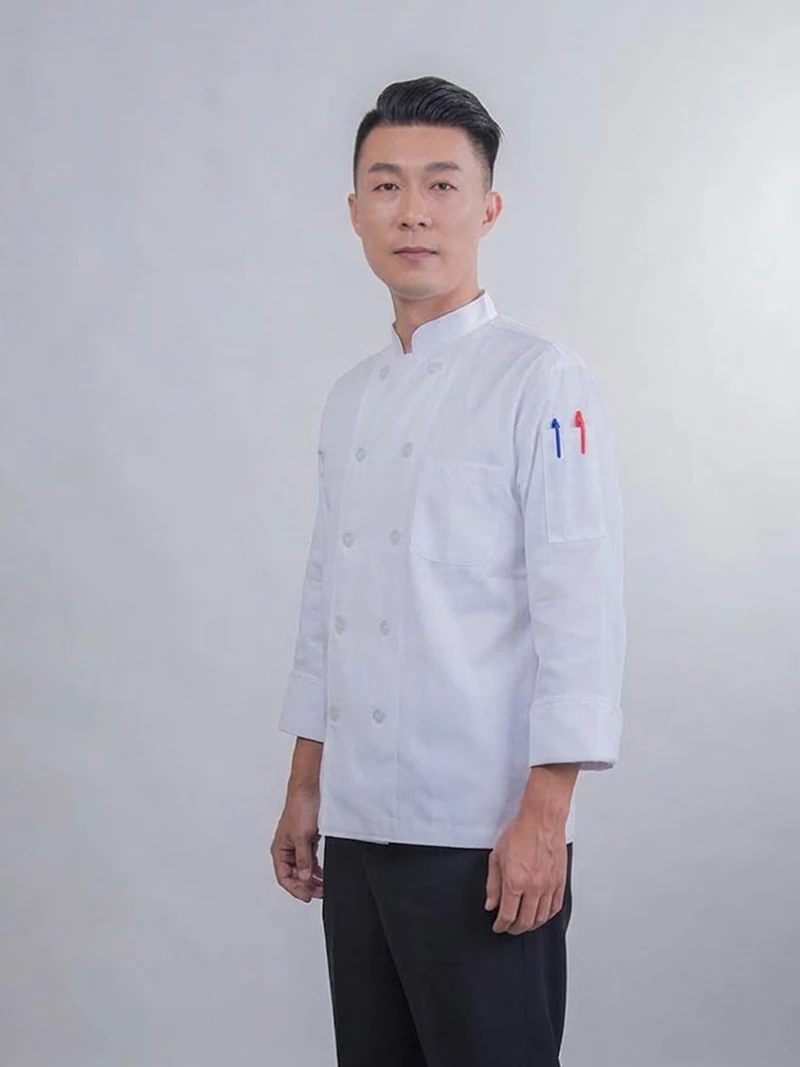廚師服 雙排釦 長袖-中厚款
