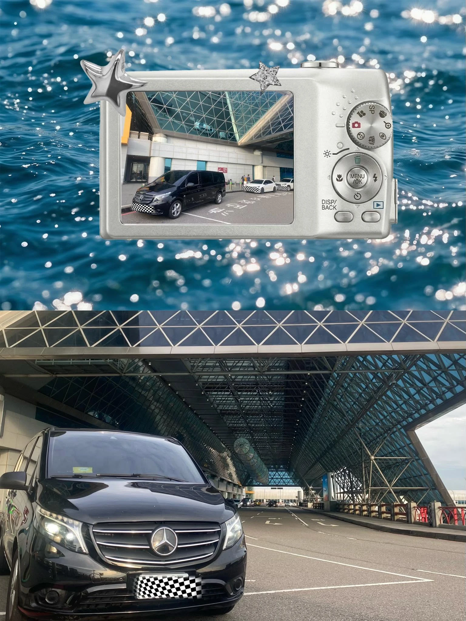 凌晨的城市還沒醒，路燈陪著我們出發。