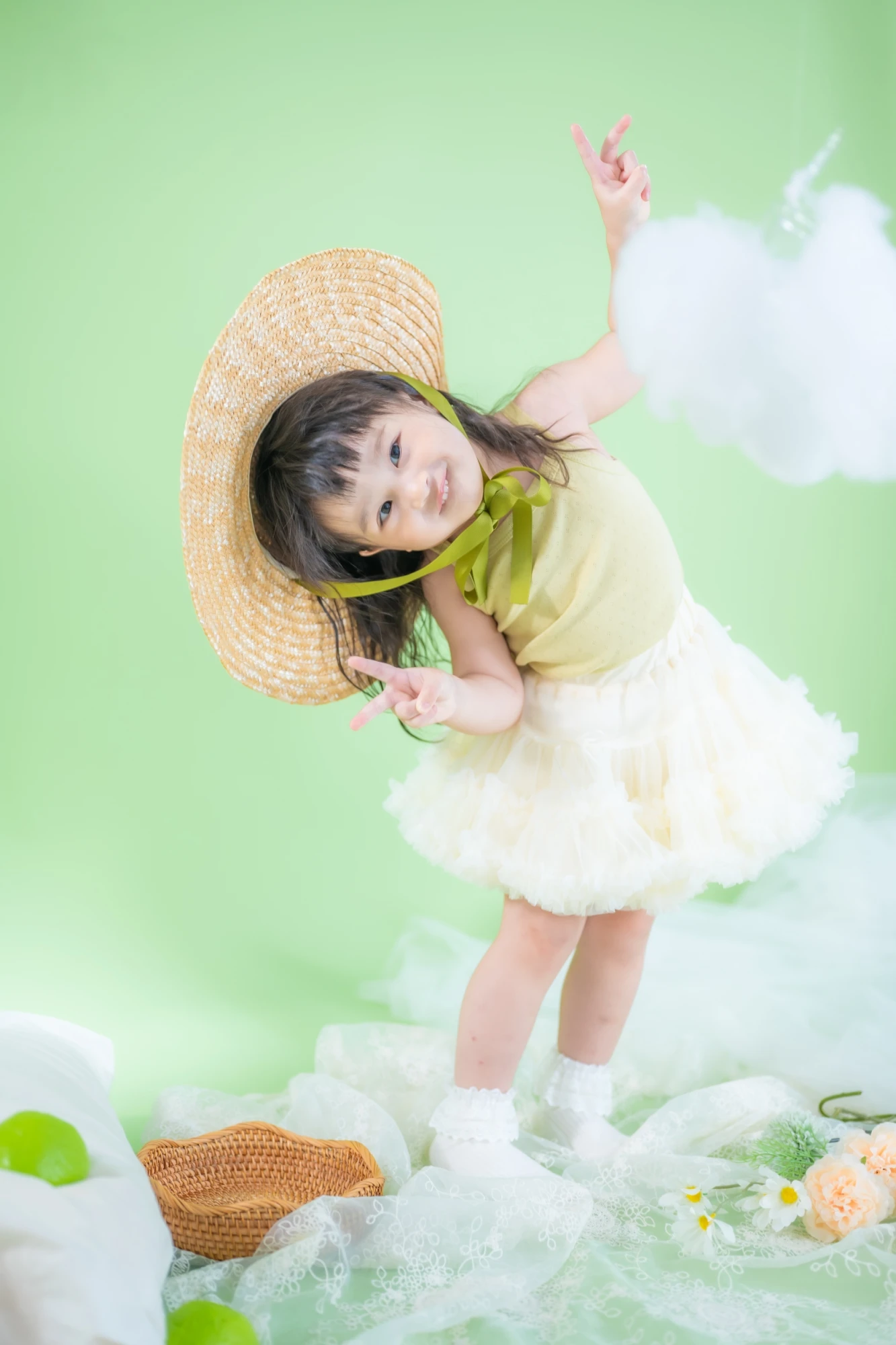 青蘋果綠雲朵