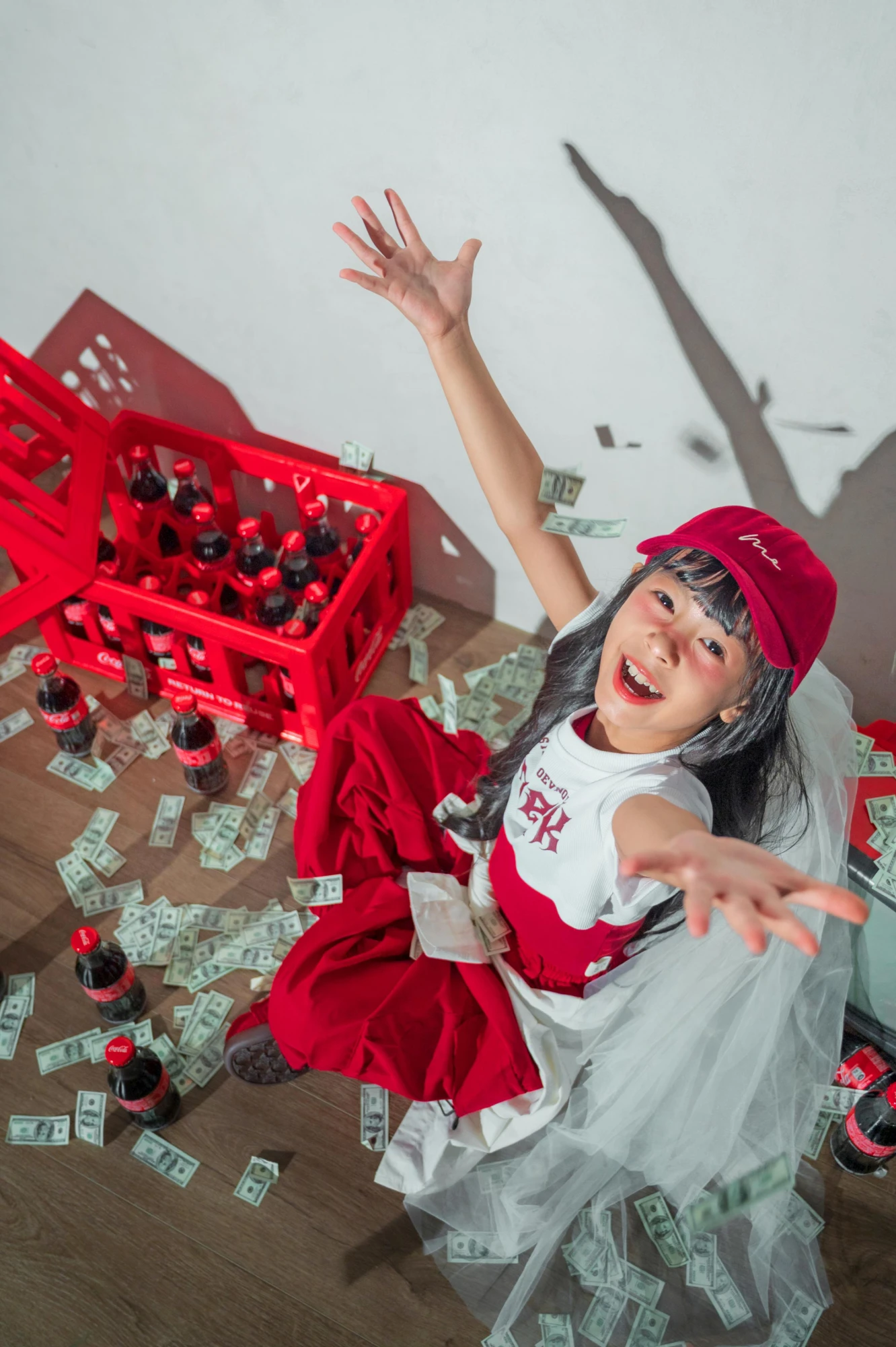 酷酷紅色系＋可樂（身高120-130）