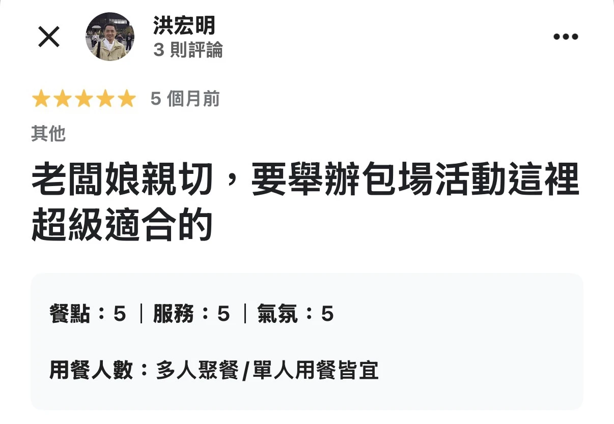客戶五星好評回饋
