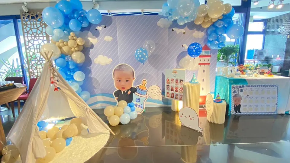 寶貝一歲生日抓周派對