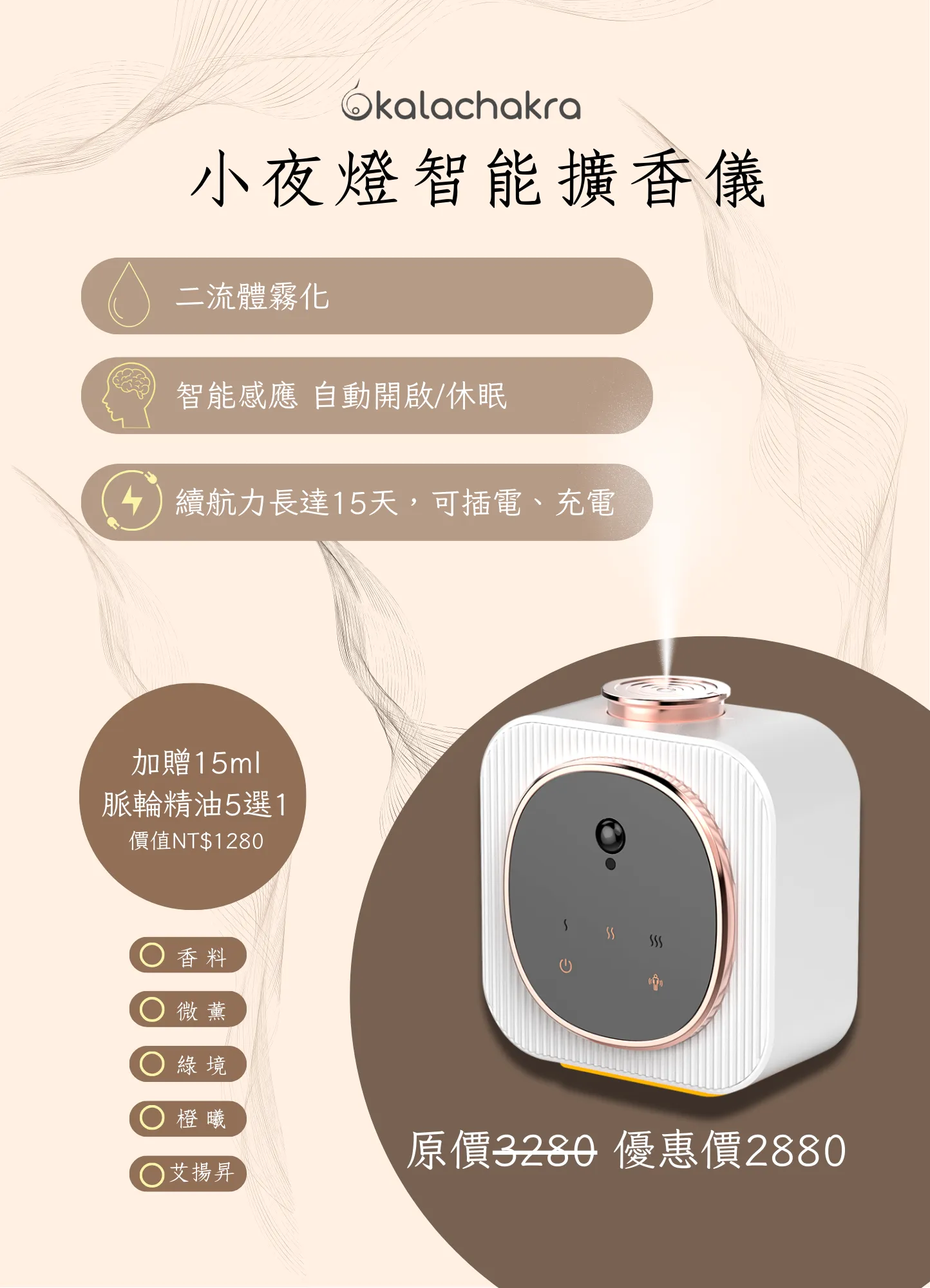小夜燈智能擴香儀(組)