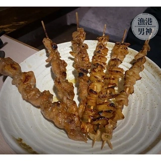 手工雞皮 烤肉串 