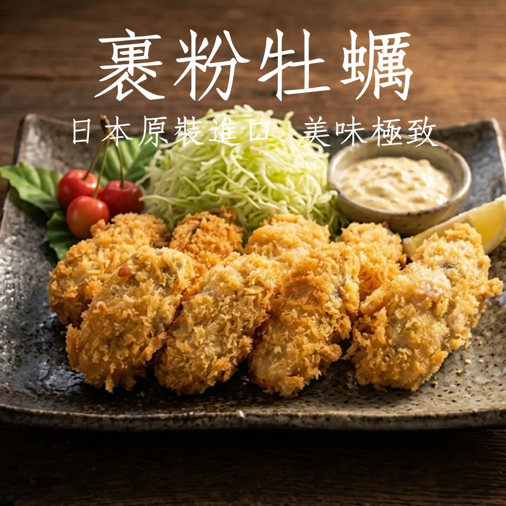 裹粉牡蠣 日本產 每盒500克20粒裝 風味十足