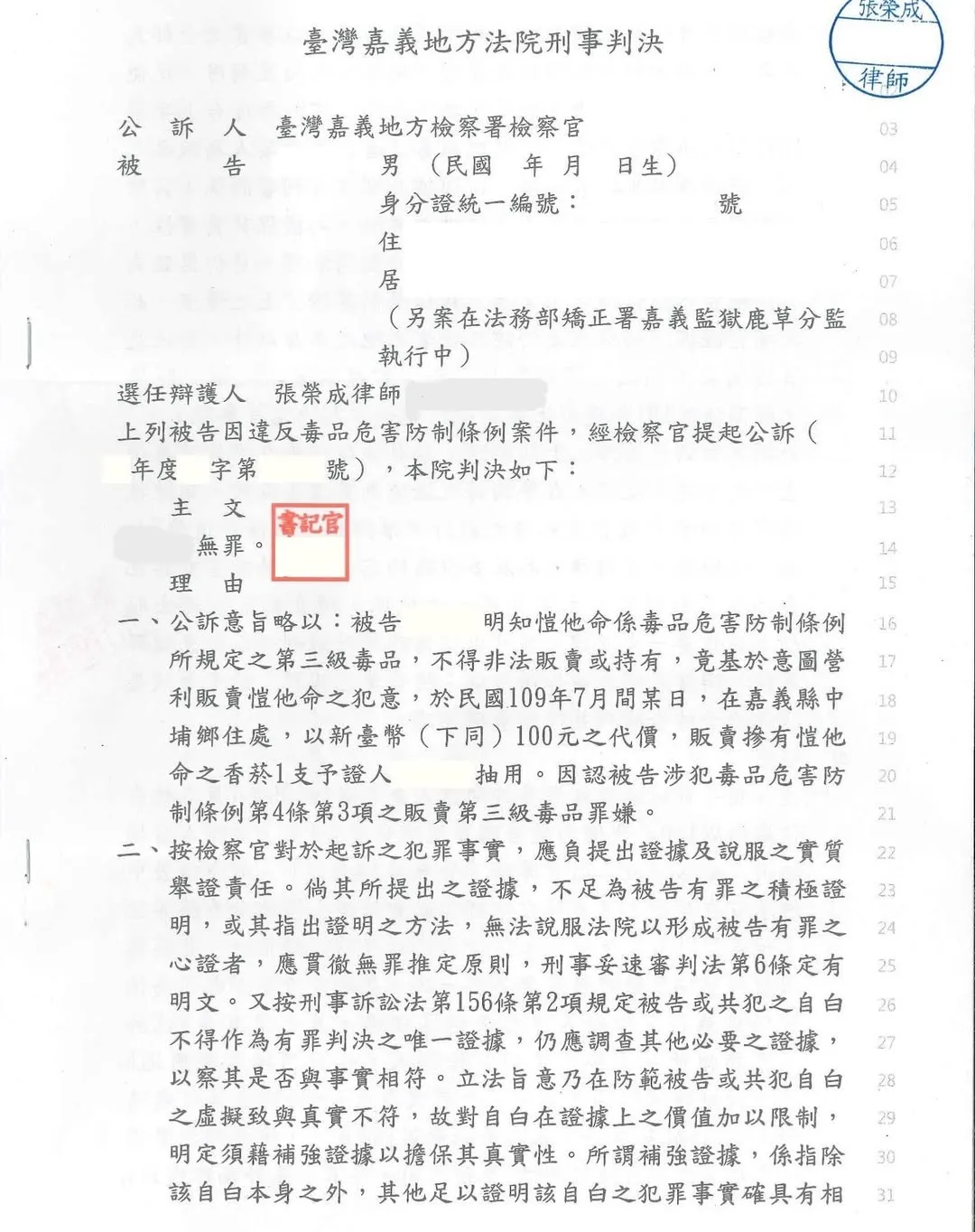 販賣毒品，偵查中認罪，一審仍判無罪案例