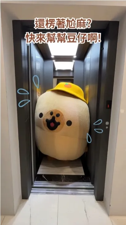 Cute Capybara Mascot Goes Down the Stairs… and Get