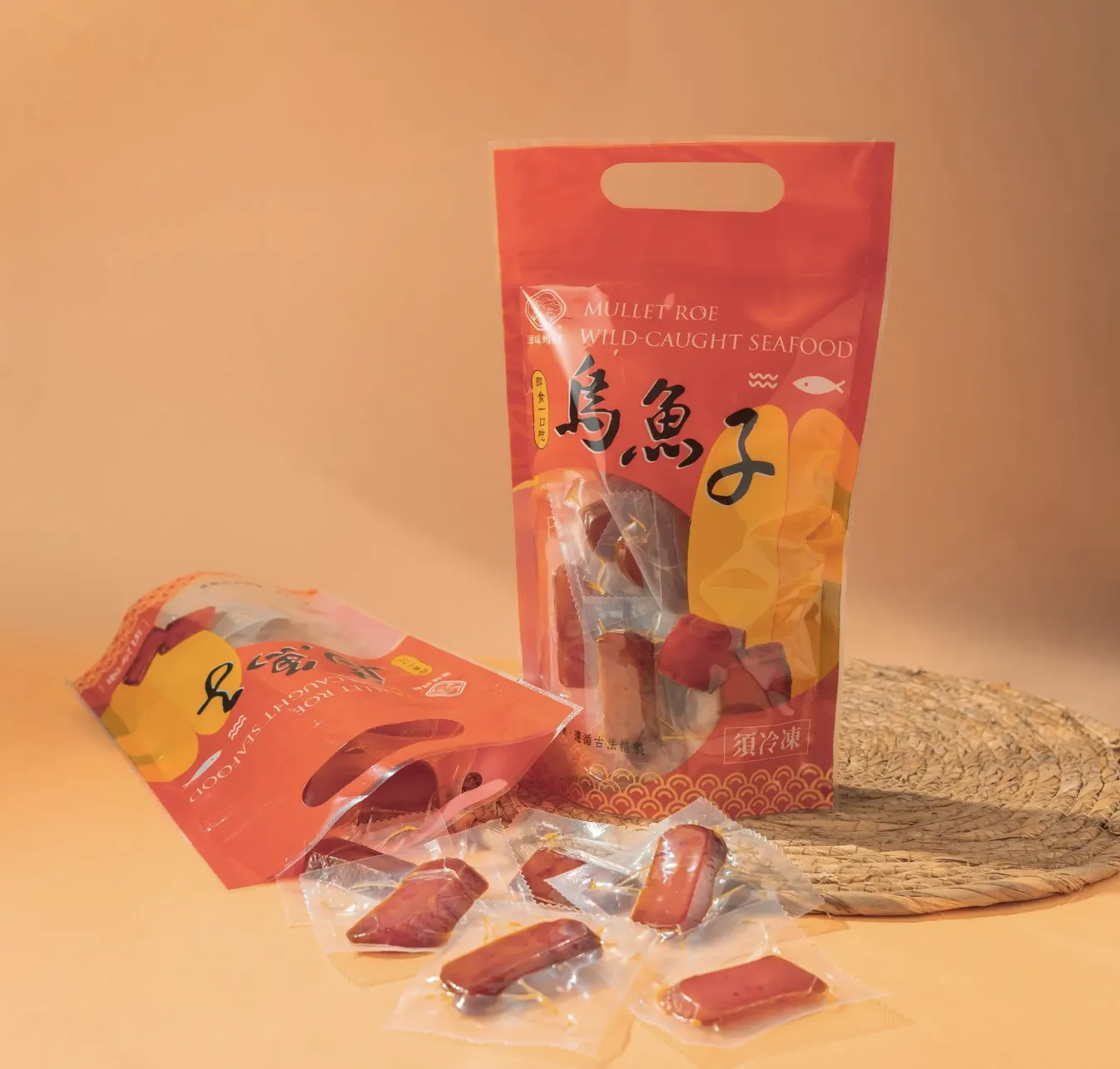 一口吃袋裝烏魚子