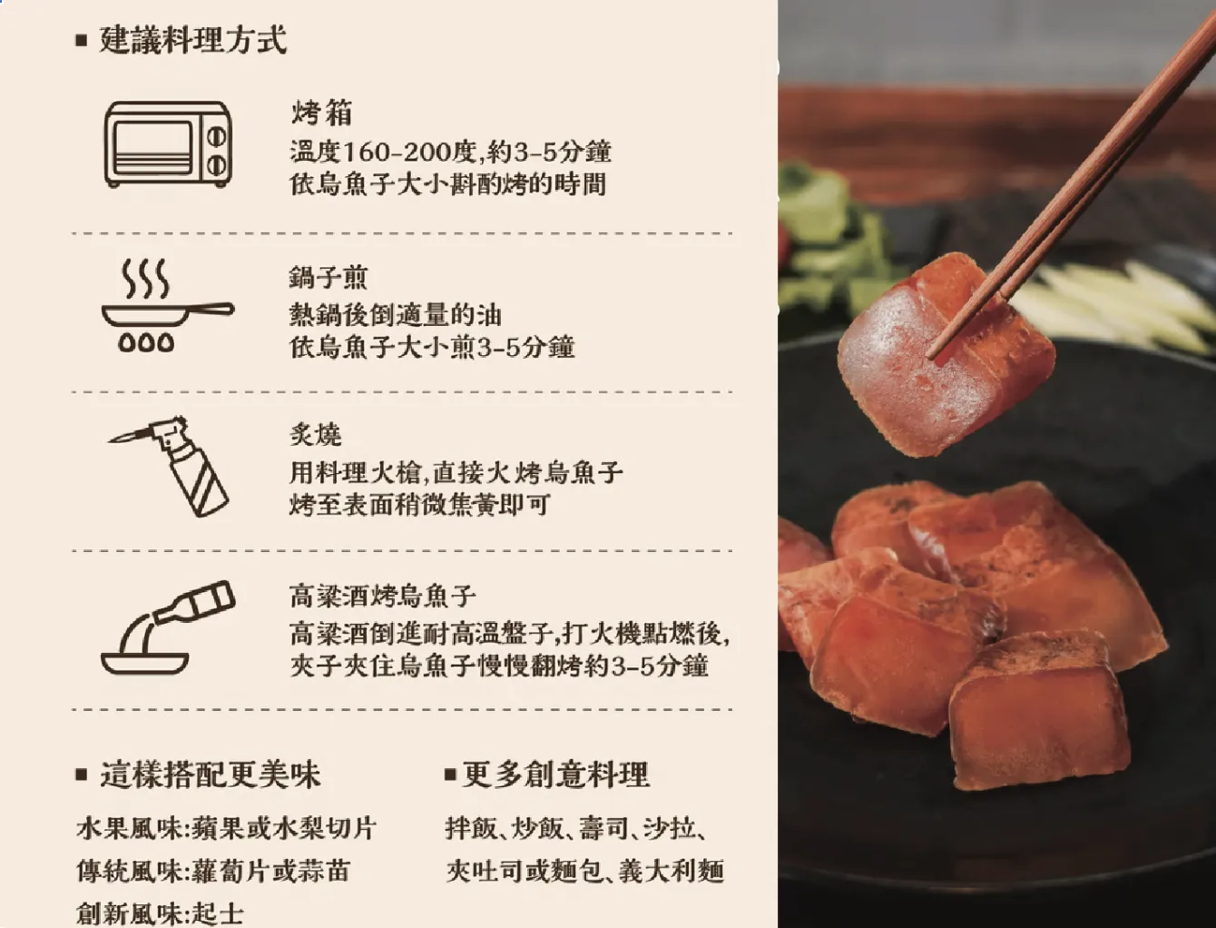 一口吃袋裝烏魚子