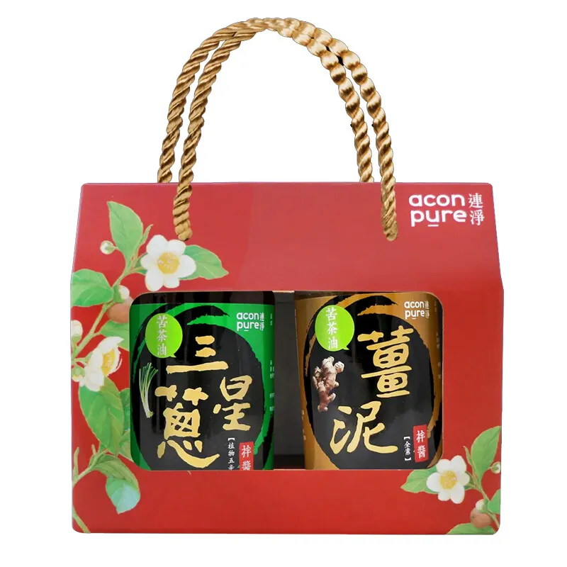 連淨苦茶油拌醬2入禮盒(薑泥/醬爆香菇/三星蔥任選x2)(素食禮盒)【免運組】