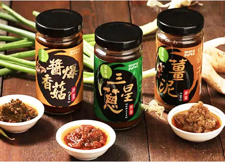 連淨苦茶油拌醬3入禮盒(薑泥/醬爆香菇/三星蔥任選x3)(素食禮盒 )【免運組】