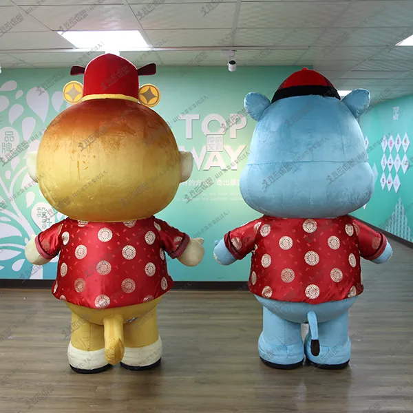 サイとサルのマスコット