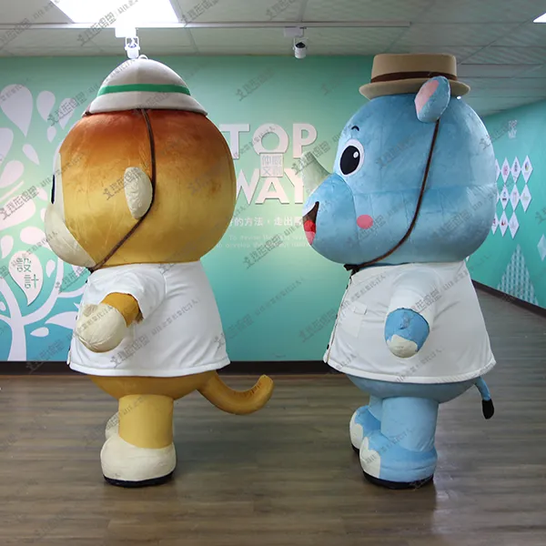 サイとサルのマスコット