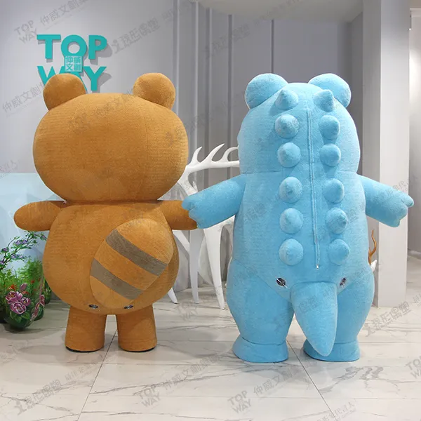 艾塔菲食品マスコット-タヌキとワニ