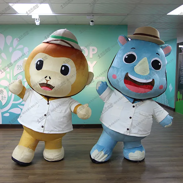 サイとサルのマスコット