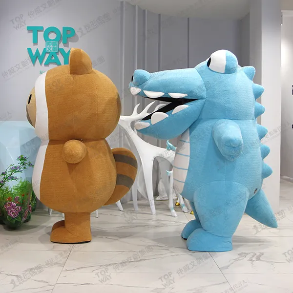 艾塔菲食品マスコット-タヌキとワニ