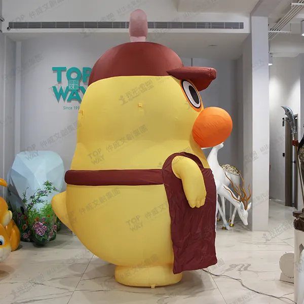 臺南夜市マスコット「夜奇鴨」展示用発光エアーマスコット