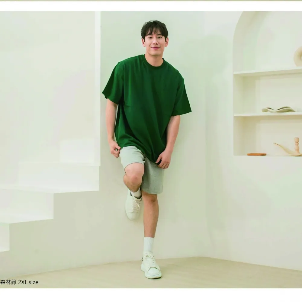 ARRIVE GUIDE AG28000 280克21支雙紗緊密賽洛紡重磅落肩精梳棉T恤