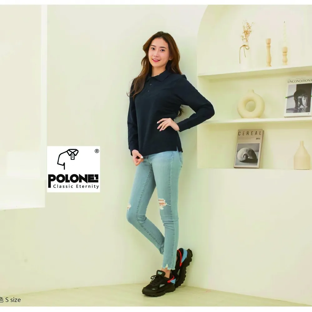 POLONE1 PL-01 亞規長袖POLO衫-全棉