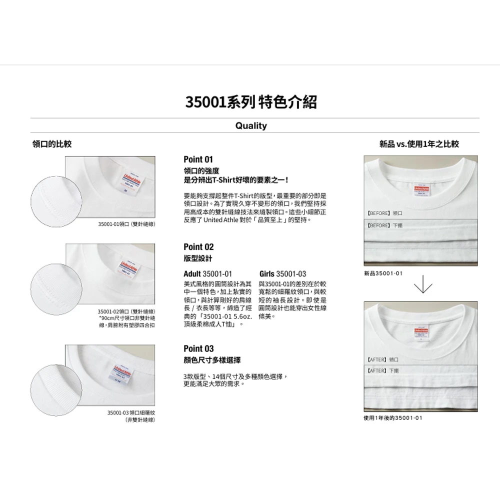 日本UA 短袖棉T 35001 含兒童款