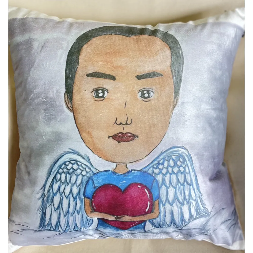 短絨毛抱枕40cmX40cm默認雙面印製