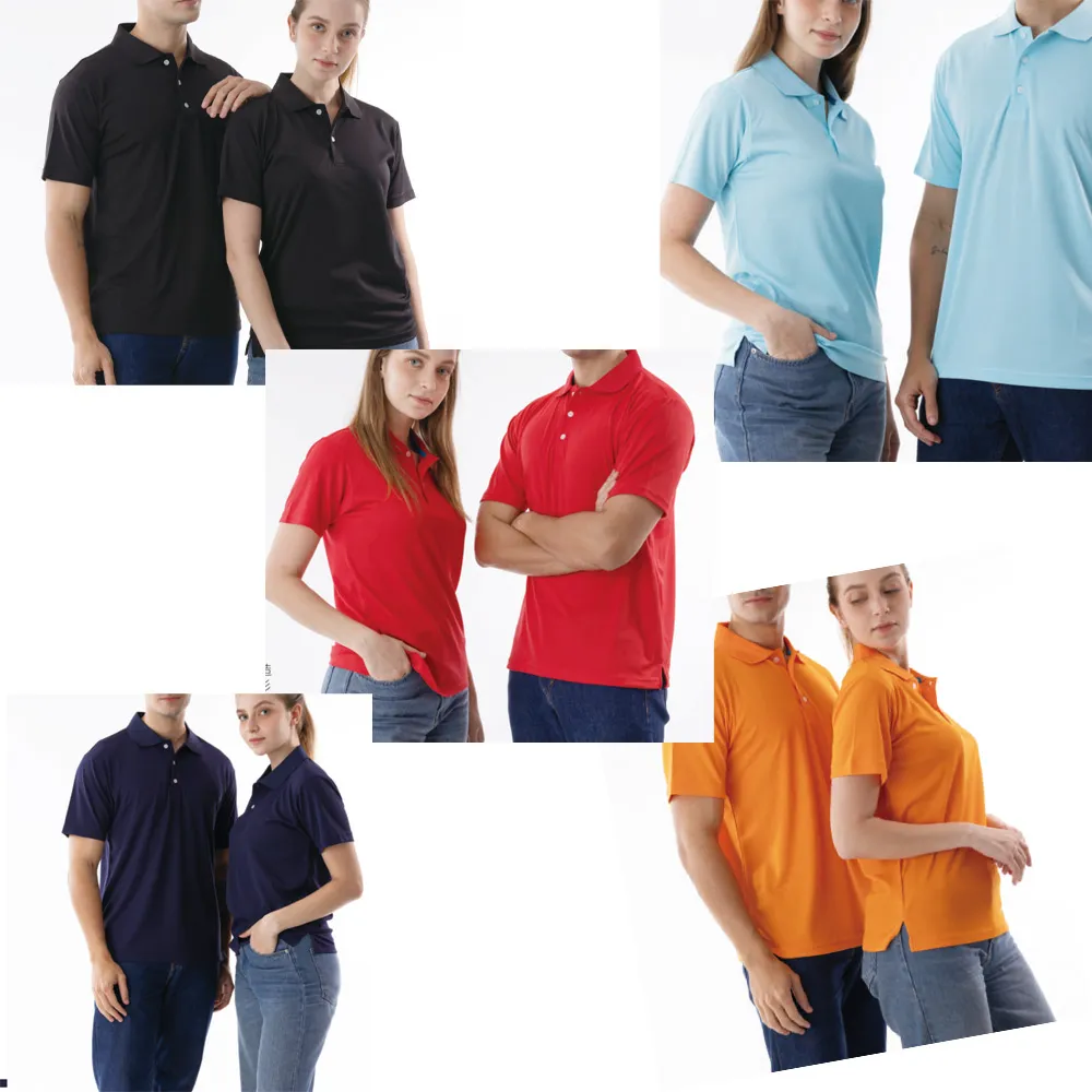 南紡吸濕排汗短袖素面POLO衫