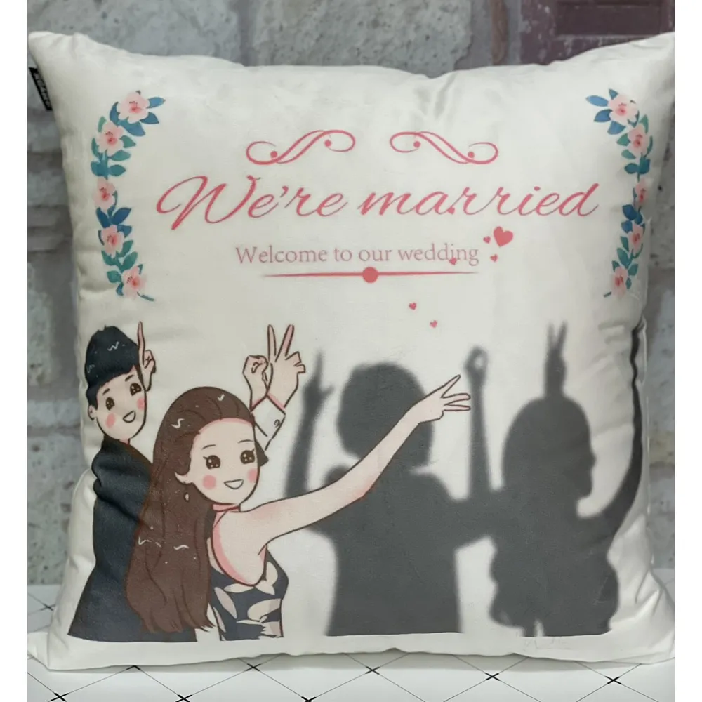 短絨毛抱枕40cmX40cm默認雙面印製