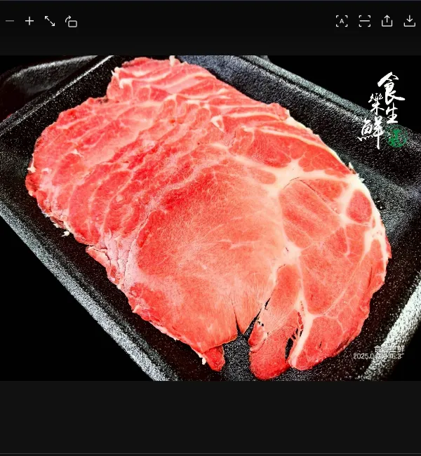[立體]香榭黑豚梅花豬肉片200克/盒