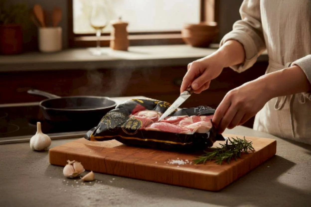 紐西蘭小羔羊帶皮帶骨腿塊  600克