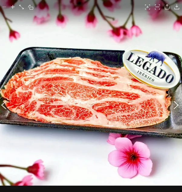 西班牙純種伊比利梅花豬火鍋片[橡木子等級120克