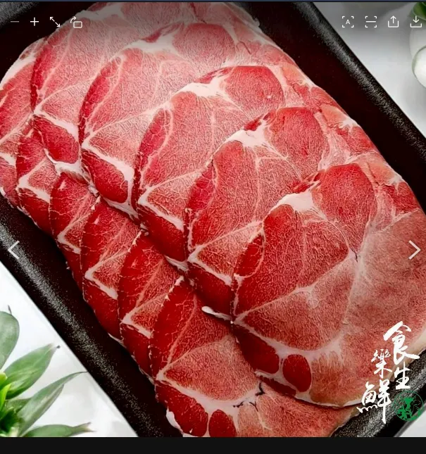 [無盤]香榭黑豚梅花豬肉片500克