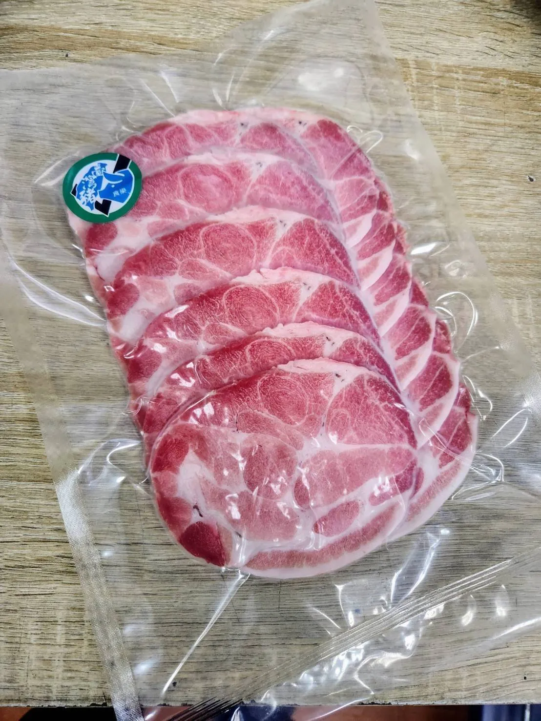 台灣梅花豬肉片(無盤)  500克