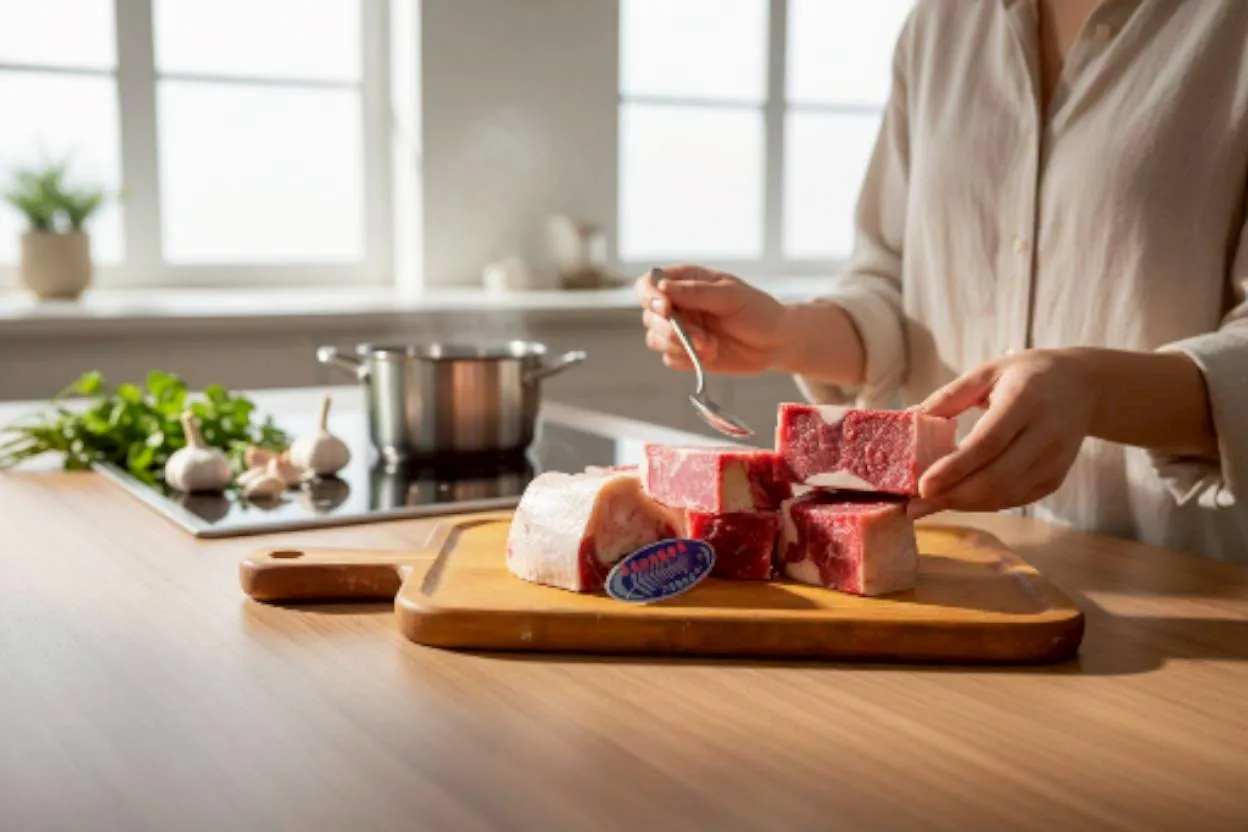 紐西蘭小羔羊帶皮帶骨腿塊  600克