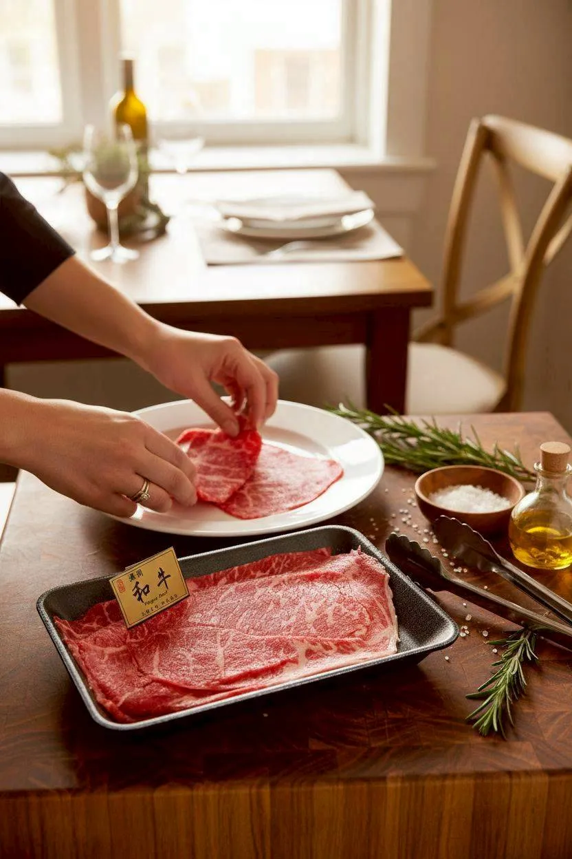  澳洲M9+純血和牛火鍋肉片 500克