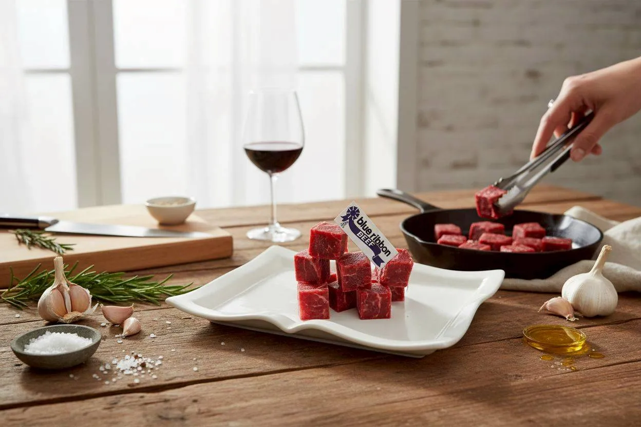 藍絲帶嫩肩里肌骰子 200克