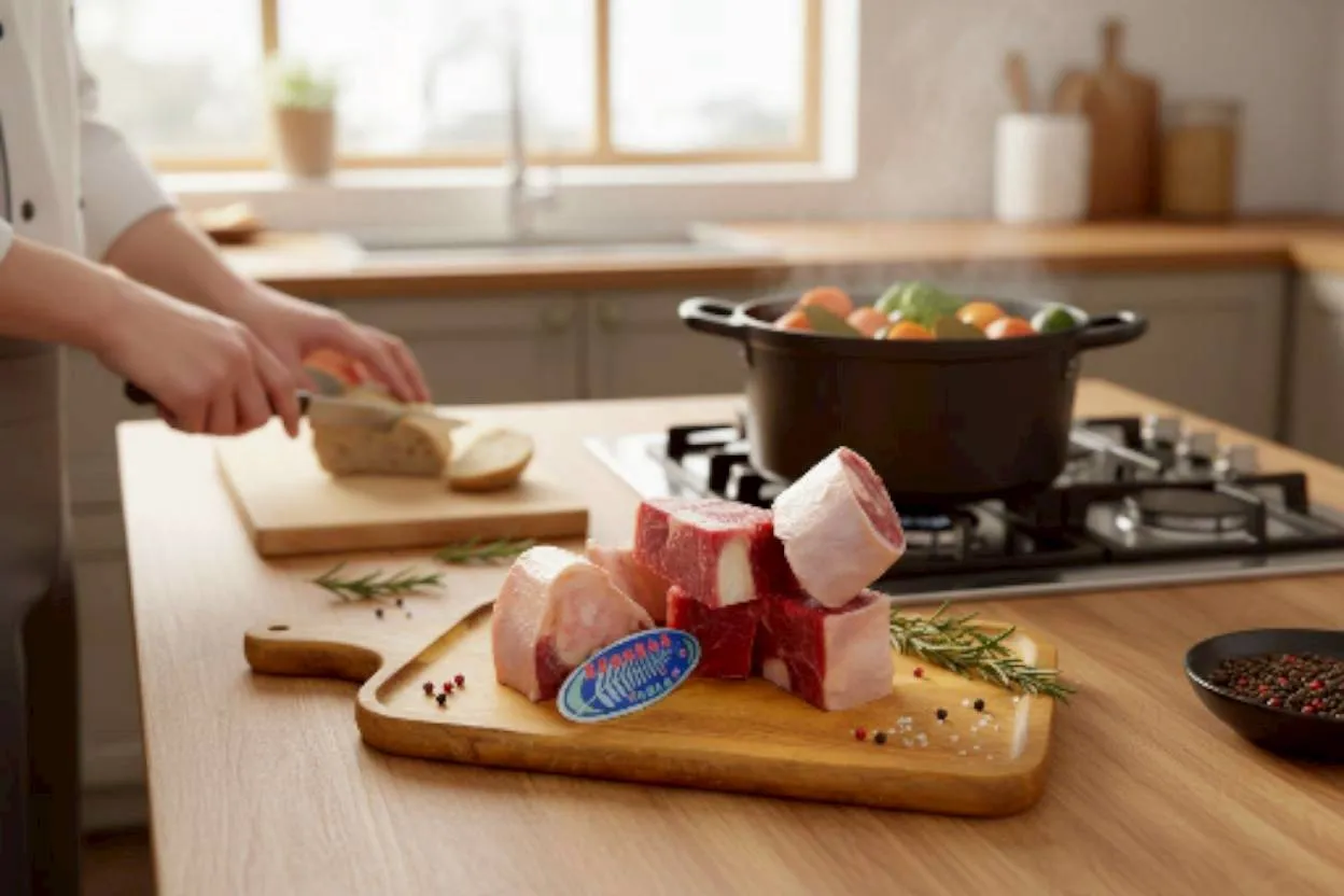 紐西蘭小羔羊帶皮帶骨腿塊  600克