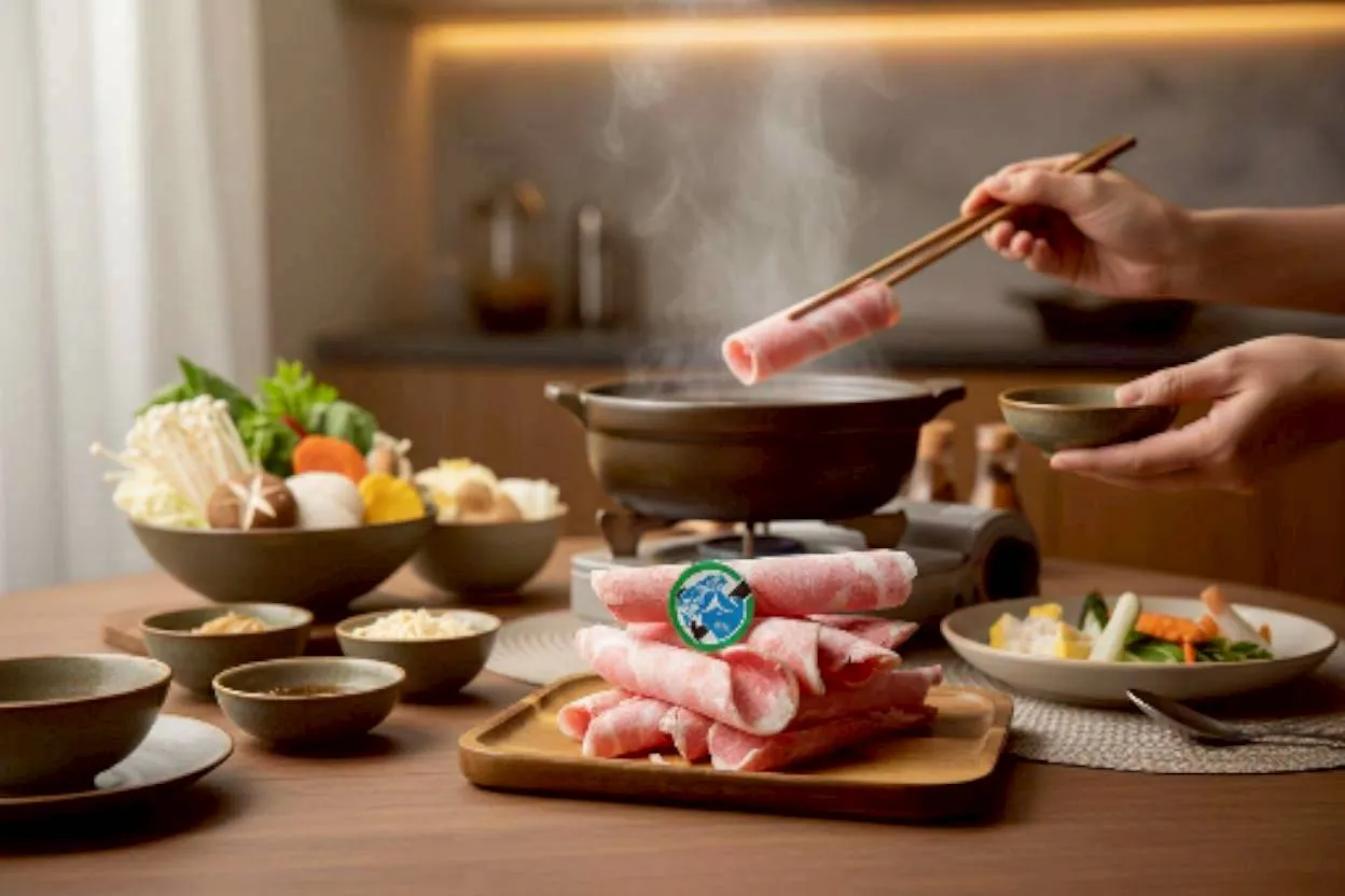 香榭黑豚梅花豬肉卷片 500克