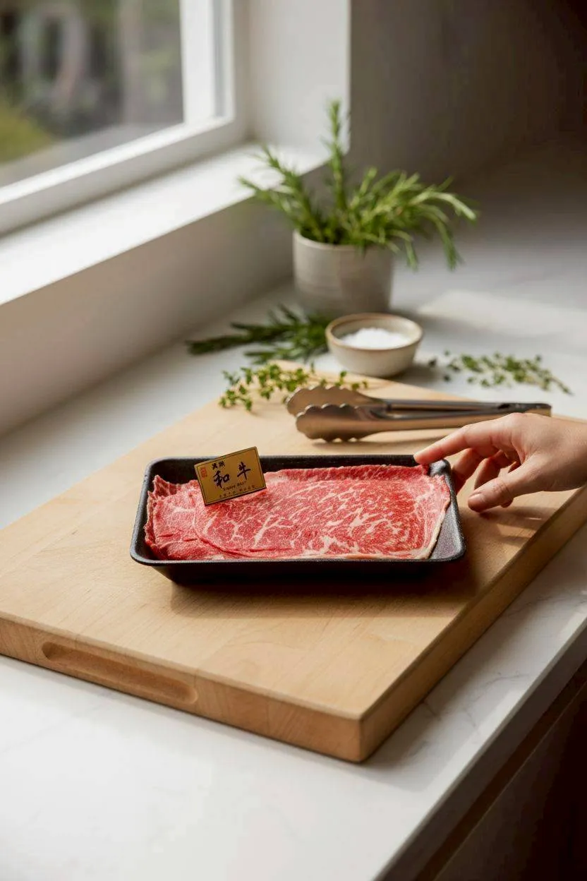  澳洲M9+純血和牛火鍋肉片 500克