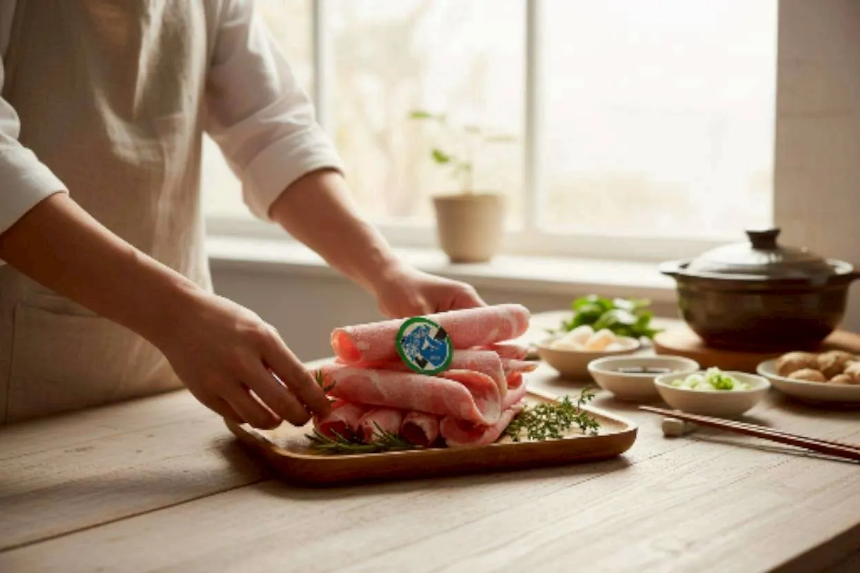 香榭黑豚梅花豬肉卷片 500克