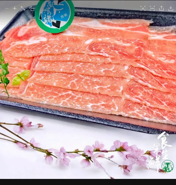 香榭雪花黑豚肉片150克